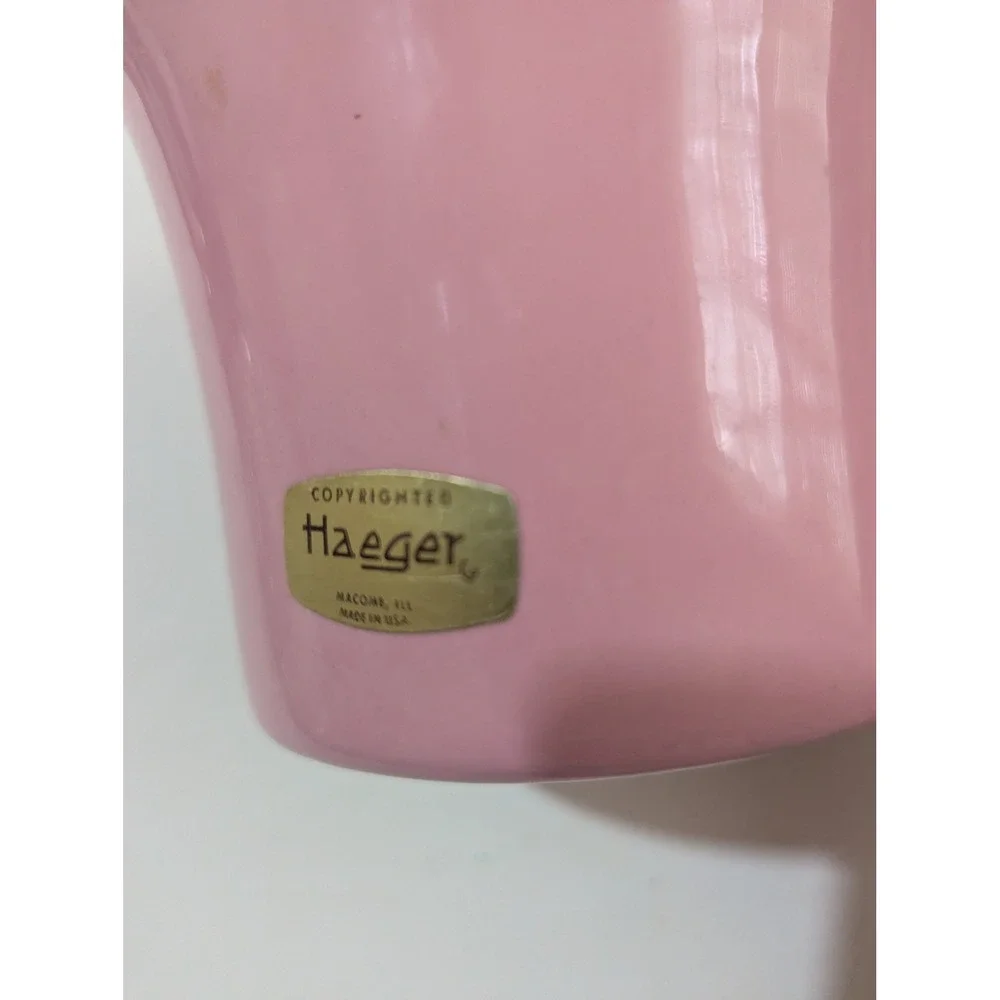 Vintage‎ Haeger Pink Lamb Planter Ceramic Baby Nursery Sheep Pot USA 202